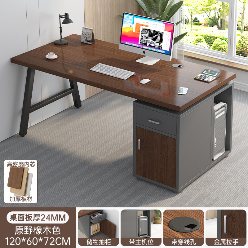 Plateau épaissi de 24 mm - Cadre en acier de 40 mm - Bureau simple - 12060 - Wild