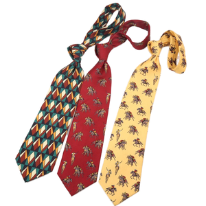 Corbata de Papel con Estampado Animal para Hombre, Super Suave, Nueva, de 8 cm, de Secado Rápido, Transpirable, para Bodas - Product Image 1