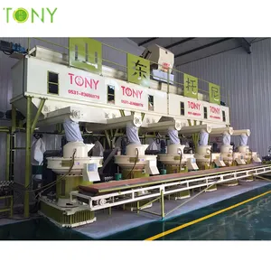 TONY High Performance Automatic Wood Logs Pellet Production Plant For Sale