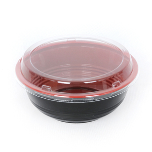 พลาสติกทิ้งสีแดงสีดำญี่ปุ่น <span class=keywords><strong>Remen</strong></span> ชามที่มีฝาปิด280มิลลิลิตร350มิลลิลิตร420มิลลิลิตร550มิลลิลิตร700มิลลิลิตร1000มิลลิลิตร1400มิลลิลิตร - Product Image 1
