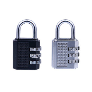 Combination <b>Pad</b> <b>Lock</b> Zinc Alloy Rectangular 3 Digit Gym Locker <b>Lock</b> Single Lever Mechanism - Product Image 1