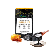 Bâtonnets de miel au Shilajit de l'Himalaya – Mélange naturel d'acide fulvique et de minéraux traces – Complément nutritionnel infusé au miel naturel