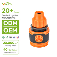Connecteur de tuyau d'irrigation de jardin recouvert de TPR souple, raccord rapide de 3/8 pouce pour tuyau de 8 mm de diamètre intérieur