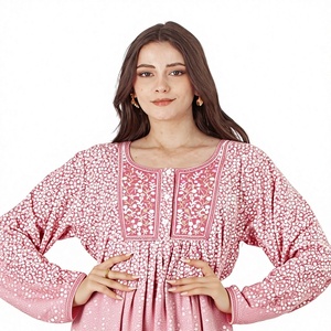 Vestido Midi de Algodón Orgánico de Diseño Personalizado, Moderno, Elegante, con Capas Escalonadas, Bolsillos, Cómodo y Casual para Mujer - Product Image 1