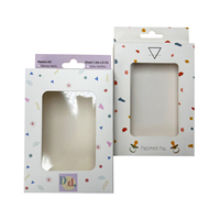 Boîte de papier cadeau pliable avec cintre écologique personnalisé pour enfants Boîte de papier d'emballage de produits pour jouets et bébés avec fenêtre transparente en PVC