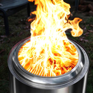 Poêle à bois moderne de 15 pouces en acier inoxydable de qualité supérieure, sans fumée, pour le chauffage par temps froid, brûlant du bois ou des granulés de bois CH01 - Product Image 3