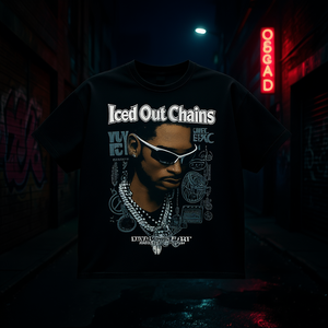 <b>Iced</b> <b>Out</b> <b>Chains</b> Graphic Boxy T-Shirt Oversized Streetwear Y2K Style - Product Image 3