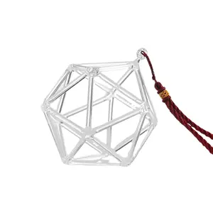 Icosaedro de Canto de cristal de cuarzo, sistema de energía corporal de 3-10 pulgadas, cuencos de cristal de equilibrio, instrumentos de percusión musicales