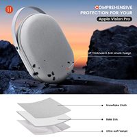 Étui de transport portable pour casque VR, accessoires pour Appless Visions Pro, étui rigide en EVA imperméable noir