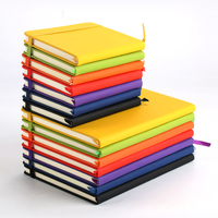 Carnet personnalisé en cuir PU A5 A6 avec sangle, carnet à couverture rigide pour entreprise, reliure cousue, avec porte-stylo
