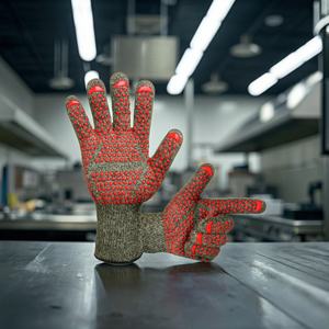 ถุงมือกันความร้อนซิลิโคนอะรามิดคุณภาพสูง ทนความร้อนได้ถึง 500 องศา สำหรับงานบาร์บีคิว - Product Image 1