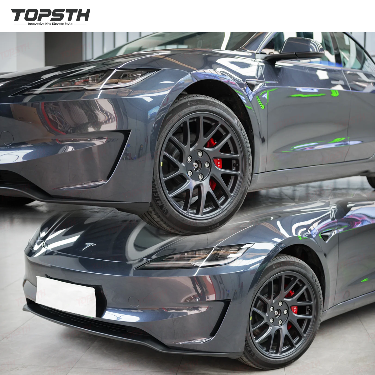 2020 tesla model 3 performance front bumper