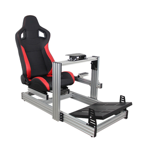 Simulatore di Guida <span class=keywords><strong>3030</strong></span> per Giochi di Corse, Cockpit in Profili di Alluminio Serie 6000, Telai Industriali Anodizzati Argento/Nero, Piegatura e Taglio - Product Image 1