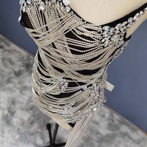 Lusso Dubai nappa <span class=keywords><strong>argento</strong></span> nero <span class=keywords><strong>da</strong></span> sera <span class=keywords><strong>abiti</strong></span> <span class=keywords><strong>da</strong></span> ballo Sexy Mini Cocktail corti <span class=keywords><strong>abiti</strong></span> <span class=keywords><strong>da</strong></span> festa di compleanno RM012 - Product Image 3