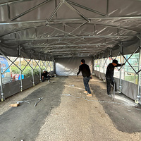 Carpa Deslizante con Estructura de Acero Resistente a los Rayos UV, sin Paredes Laterales, Toldo Plegable y Resistente para Uso en Mercados Nocturnos (Todas las Estaciones)