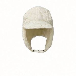 Fashion White Bomber <b>Hat</b> Women Winter Warm Cotton Cap Ear protection Flight Cap Winter <b>Hats</b> With Ear Protection - Product Image 6