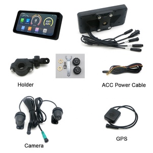 Chuyên nghiệp không dây Apple Carplay Android Auto 5 "IPS màn hình cảm ứng xe máy TPMS Front & Rear HD 1080P máy ảnh xe máy DVR - Product Image 4