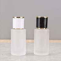 Flacon de lotion en verre givré de 30 ml, flacon de recharge de fond de teint de luxe vide, flacon cosmétique à vaporisation fine