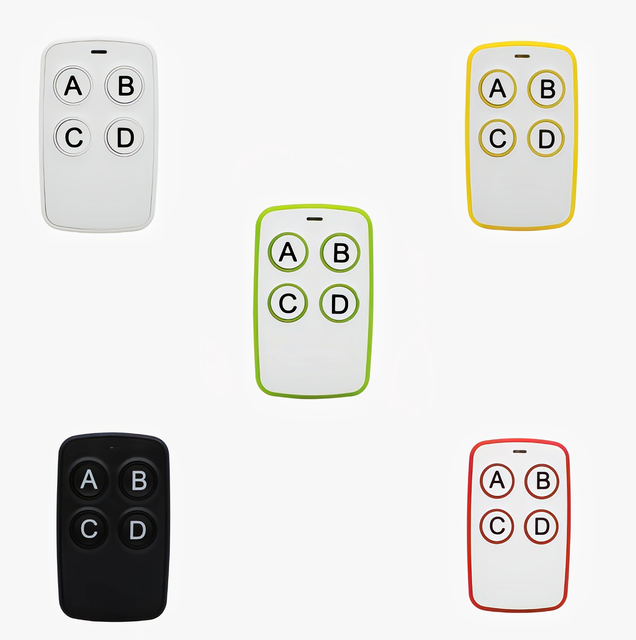 Universal 4-Button Garage Door Remote Control Multi-Frequency 433MHz Compatible with Most Roll-Up Doors 315/390MHz Copier