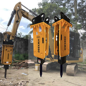 Venda quente 6 Ton Top Tipo Escavadeira Retroescavadeira Carregador Martelo Disjuntor Hidráulico para Rocha Eficiente Quebrando - Product Image 3