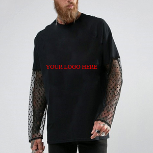 <span class=keywords><strong>Vintage</strong></span> manga larga con encaje de estilo de gran tamaño para Hombre Camisetas de moda - Product Image 1