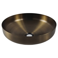 Lavabo sur pied moderne en acier inoxydable de style rétro, couleur personnalisable, avec cuve ronde pour salle de bain d'hôtel et lavage des mains