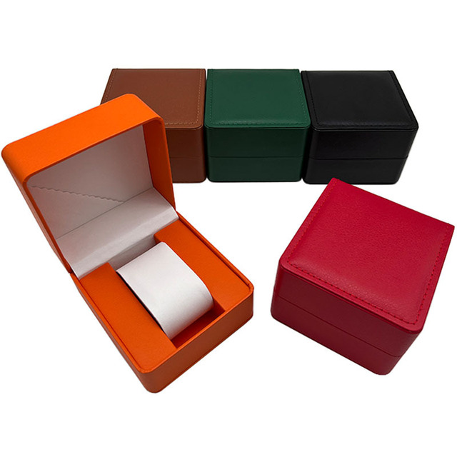 Custom Watch Box Gift Display Oem Packaging Storage Luxury Black Rigid Cardboard Paper Square Watch Box Cases