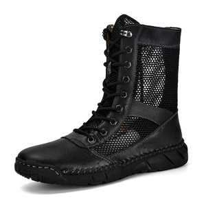 Botas de Trabajo para Hombre y <span class=keywords><strong>Mujer</strong></span>, Botas Cortas Estilo Martin, Botas de Seguridad para Trabajo, Botas Chukka para Senderismo y Excursionismo, con Orificios de Ventilación - Product Image 1