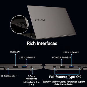 แล็ปท็อปรุ่นใหม่ล่าสุด Firebat U6B คุณภาพสูง ขนาด 16 นิ้ว Ryzen5 พร้อม Hexa Core 12 เธรด ระบบปฏิบัติการ 11 สำหรับใช้งานที่บ้าน - Product Image 2