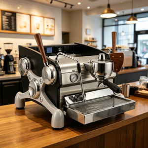 Máquina de Espresso Profesional con Caldera Doble (3.5L+1.5L) y Sistema de Agujas Ajustables para Barista - Product Image 1
