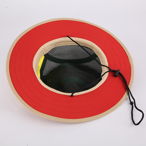Sombrero Boonie de ala grande plegable de alta calidad, gorra de nailon de poliéster para acampar de secado rápido, sombreros de cubo personalizados de malla con cuerda - Product Image 5