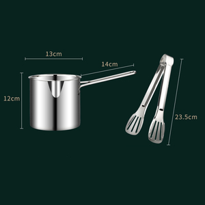 Hot bán trong kho đa chức năng SUS 304 mì nấu ăn Pan nhỏ chiên thực phẩm Giỏ Nồi <span class=keywords><strong>mini</strong></span> gas sâu nồi chiên nồi - Product Image 2