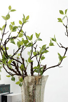 Branches de mousse florale artificielle, feuilles vertes, fausses fleurs, style chinois, décoration intérieure, accessoires de photographie de mariage, PVC