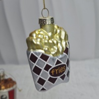 Décorations de Noël en verre soufflé de haute qualité en forme de poulet en conserve, idéales pour les décorations artisanales sur les sapins de Noël