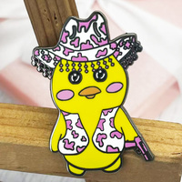 Épinglette en métal personnalisée avec personnage de dessin animé, style cool, émail dur, pour la décoration