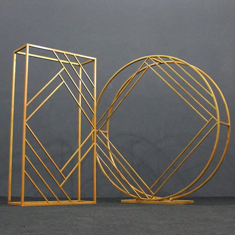 Arco de fundo de metal dourado para fundos, 2020