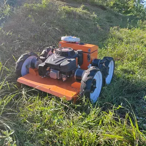 Cortador de grama a gasolina com controle remoto para agricultura e cortador de grama com controle de roda robótica, pá de neve, preço