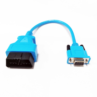 Cable adaptador personalizado de alta calidad RS232 Serial VGA d-sub DB9 de 9 pines hembra a OBD2 de 16 pines macho para diagnóstico de coche