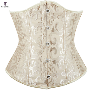 Retro <strong>Renaissance</strong> Brown Steampunk <strong>Clothing</strong> Women's Underbust Corset Belt Waist Cincher Girdle With 10 Colors - Product Image 5
