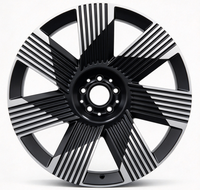 Jante en aluminium noir usiné 21 22 pouces 5x112, jante en alliage 66,5 mm ET25/33/35 950 kg pour tuning de voitures Bentley/Rolls Royce