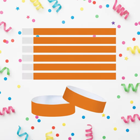 Pulseras de papel impermeables personalizadas de un solo uso, ideales para eventos.