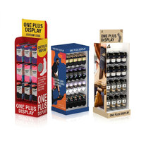 Présentoir de sol autoportant en carton ondulé pliable et personnalisable, écologique, facile à assembler pour la vente au détail