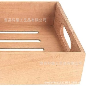 Caja de Almacenamiento de Cigarros Rectangular de Madera de 12.5x7.5x2.25 Pulgadas con Asa, Divisor de Cedro Extraíble, Organizador de Escritorio Portátil - Product Image 2