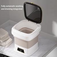 Machine à laver de luxe pliable entièrement automatique pour animaux de compagnie Mini compacte et portable avec déshydratation pour les propriétaires de chats et l'utilisation en dortoir