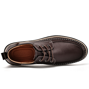 Chaussures habillées authentiques pour hommes, en cuir véritable, à lacets, antidérapantes, motif léopard, nouveau design, toutes saisons, hiver, été - Product Image 2