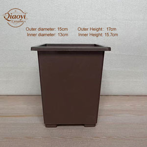 Maceta de plántulas 15 cm clásico Rectangular plástico ecológico bonsái agujero de drenaje <span class=keywords><strong>para</strong></span> <span class=keywords><strong>cactus</strong></span> suculentos árboles hogar jardín - Product Image 2