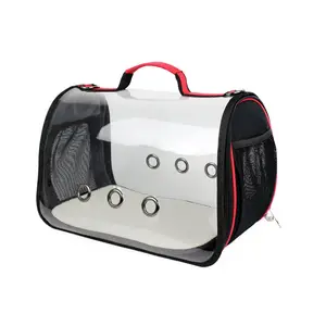 शीर्ष गुणवत्ता वाले पीवीसी foldable बिल्ली कुत्ते बैग वाहक पालतू बैग सामान वाहक कंधे बैग