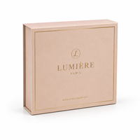 Boîte cadeau rigide magnétique de luxe personnalisée, impression dorée, boîte d'emballage pour parfum, cosmétiques, trousses de beauté et de voyage