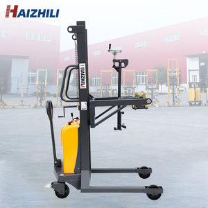 Tambor de aceite Haizhili, manipulación de elevación, capacidad de <span class=keywords><strong>350kg</strong></span>, apilador de tambor semieléctrico, apilador de tambor de aceite eléctrico, elevador de portero