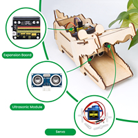 Kit de Programación STEM Keyestudio, Kit Educativo de Codificación de Madera, Kit de Aprendizaje Creativo DIY con Placa Microbit